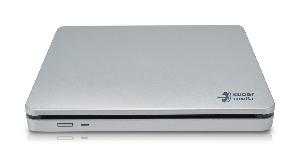 HLDS Hitachi-LG Slim Portable DVD-Brenner - Silber - Slot-In Laufwerk - Desktop / Notebook - DVD±RW - USB 2.0 - 60000 h